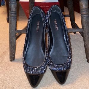 “Sabineo” Tweed & Patent Flats